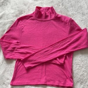 American Eagle Outfitters Hot Pink Ribbed Top